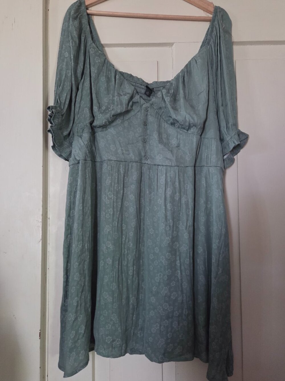 Satin floral mini dress